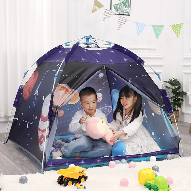 Foldable Polyester Children Indoor Play Tent Lightweight Kids Toy House for Reading and Pretend Play