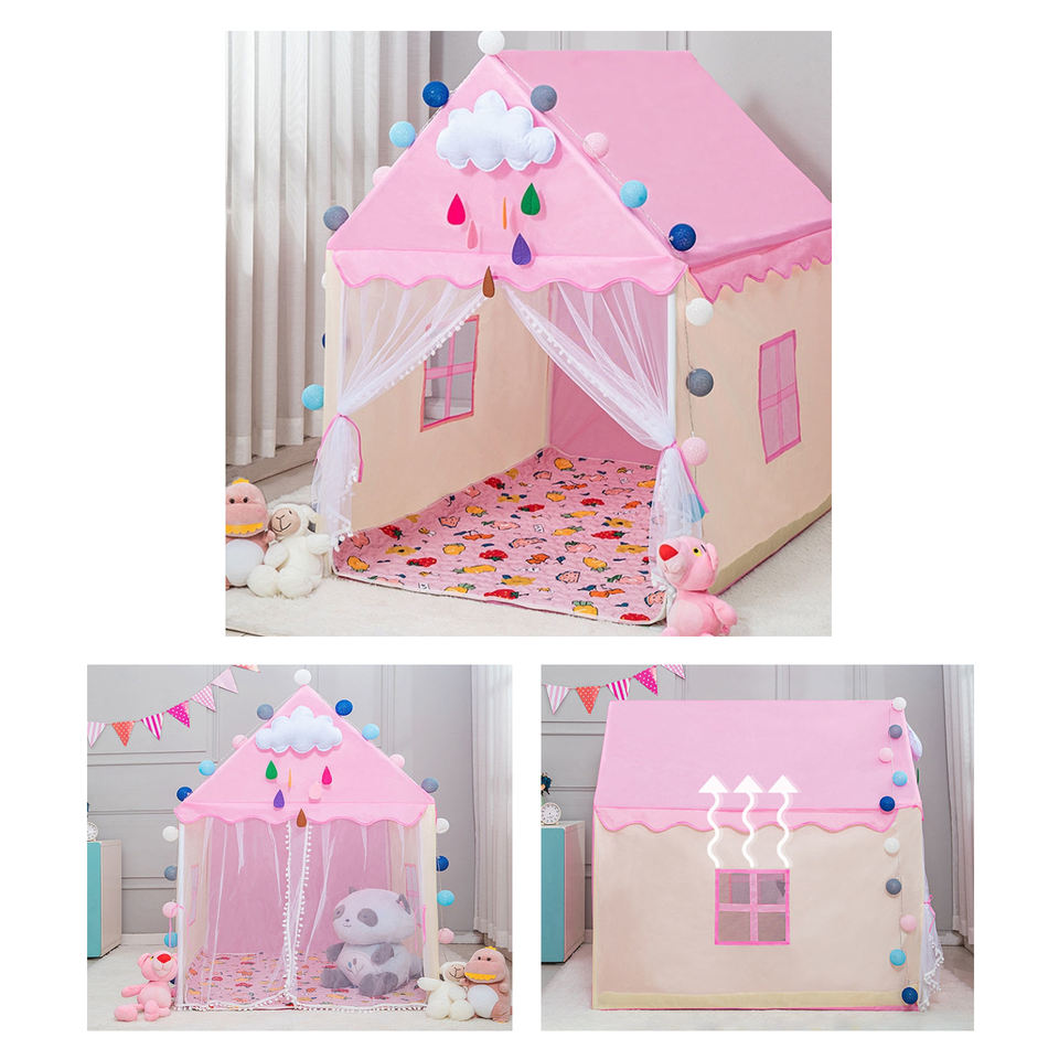 Hot Sale High Quality Pink Flower Play Tent for Kids Indoor and Outdoor Folding Feature Kids Toy Tent