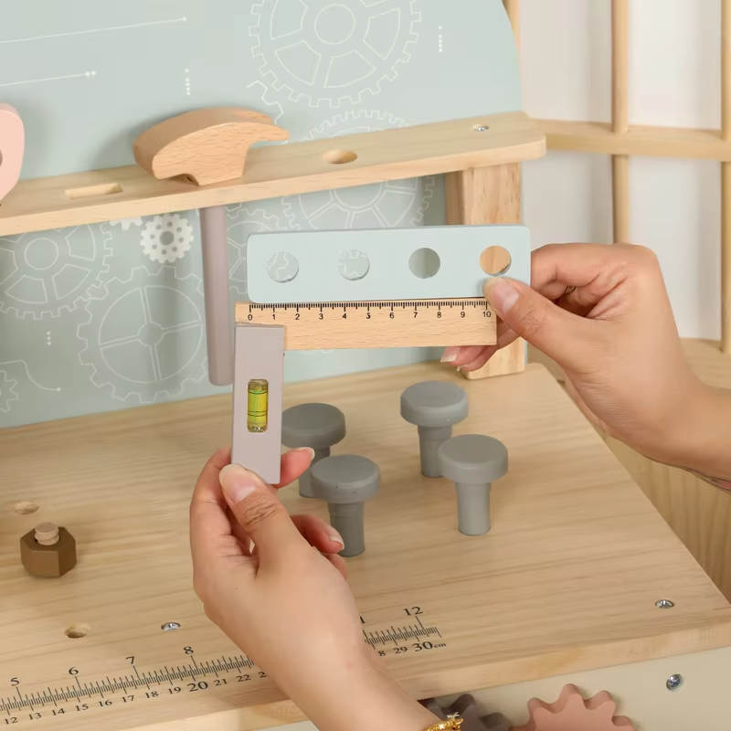 Wholesale Kids Wooden Tool Set Pretend Play Construction Toy for Boys Girls