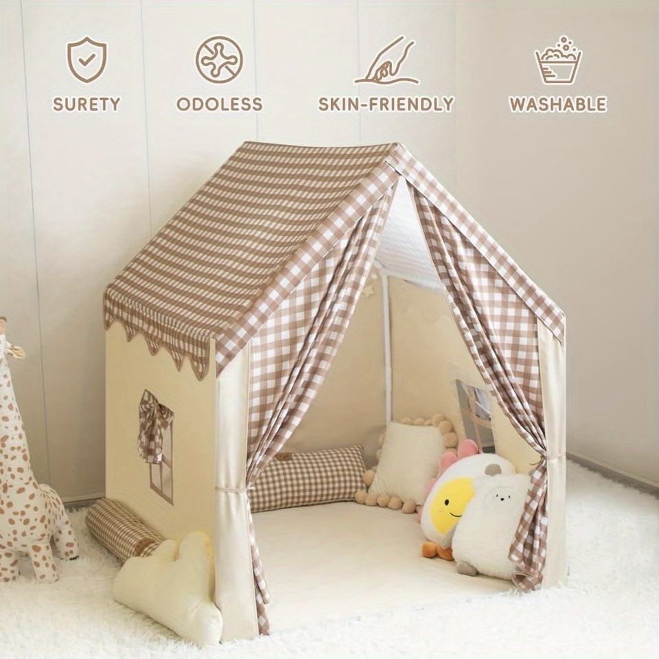 Indoor Children Play Tent Foldable Kids Toy House for Reading Pretend Play and Birthday Gifts