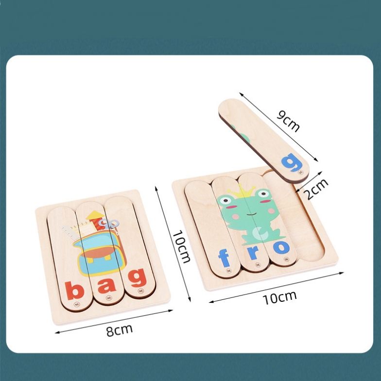 Wholesale Wooden Animal Alphabet Puzzle Preschool Letter Learning Toy
