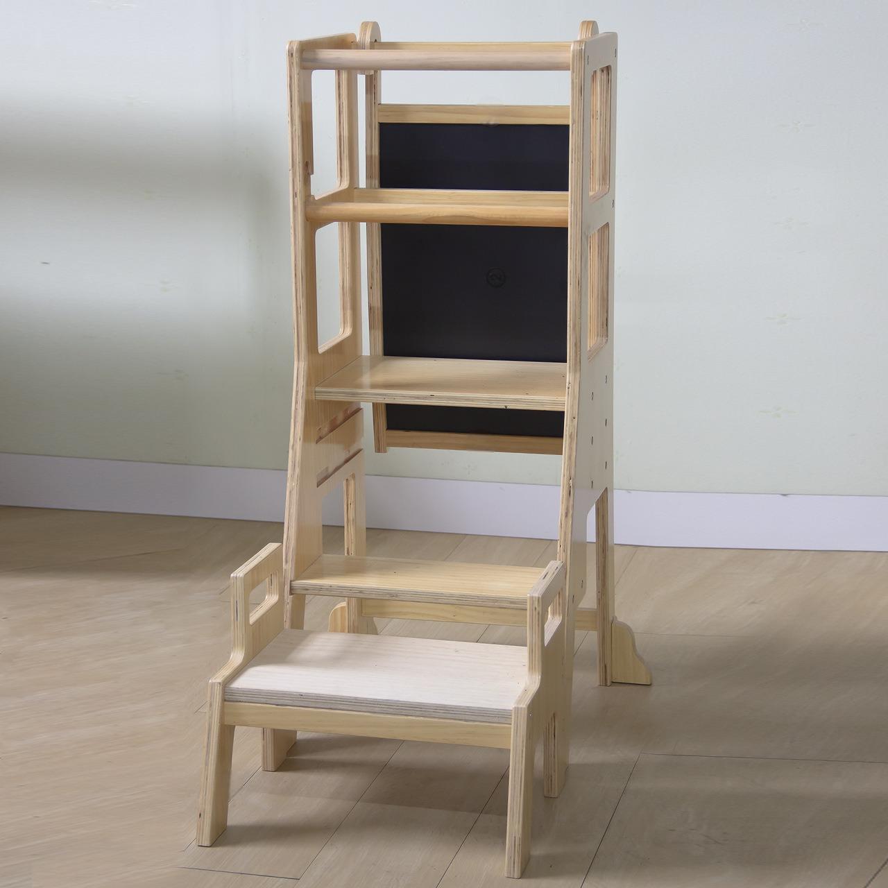Custom Logo Rectangle Kitchen Storage Rack 3 Shelves Multifunction Folding Step Stool For Home Office Living Room Modern Simple
