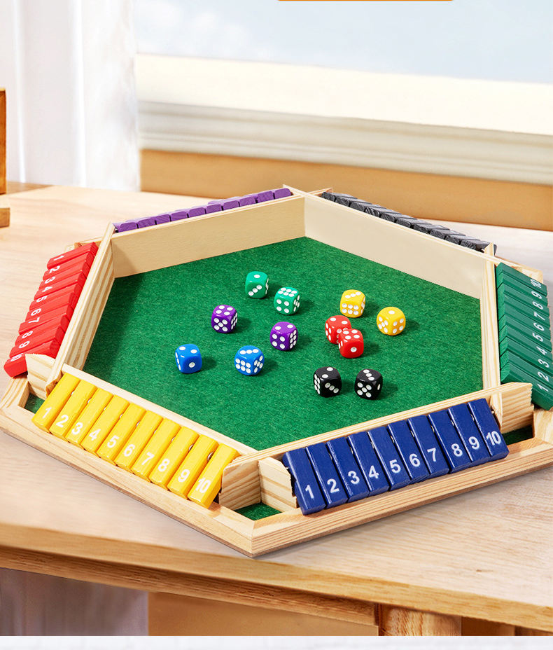 Wholesale Wooden Shut the Box Dice Board Game Math Learning Toy