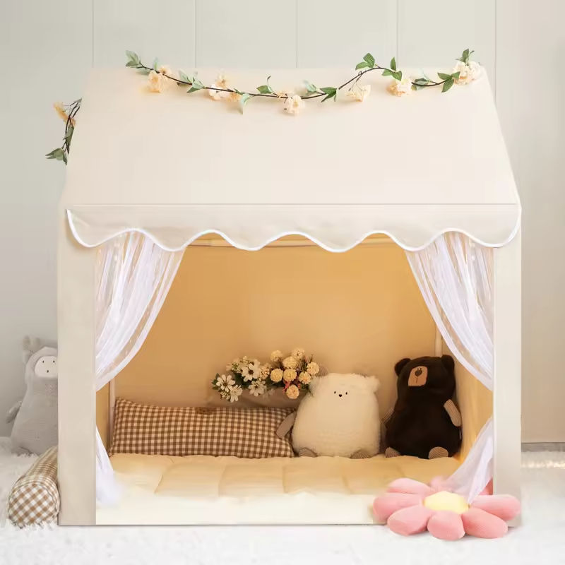 Wholesale Beige Kids Indoor Play Tent Girls Toy House for Party