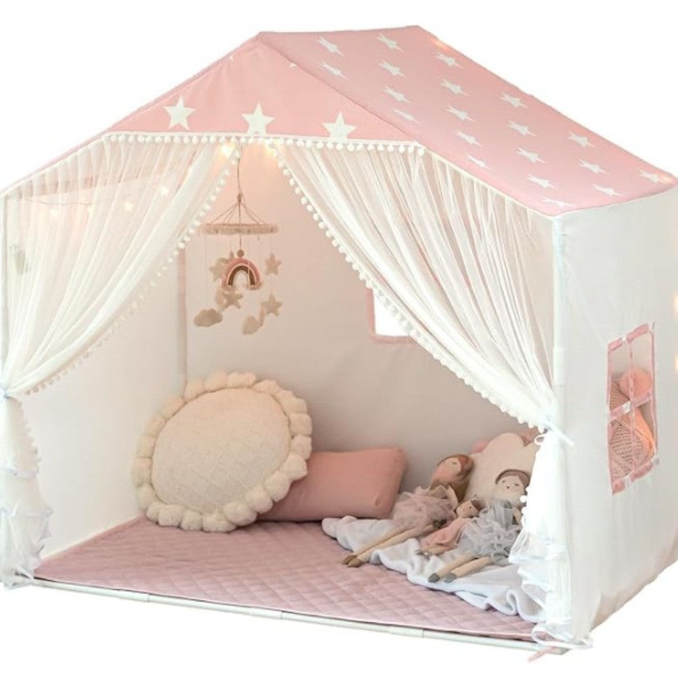 Little LuBan® Pom-Pom Manor - Premium Peach-Skin Grand Playhouse 小鲁班® 毛球庄园 - 高级桃皮绒宏伟游戏屋