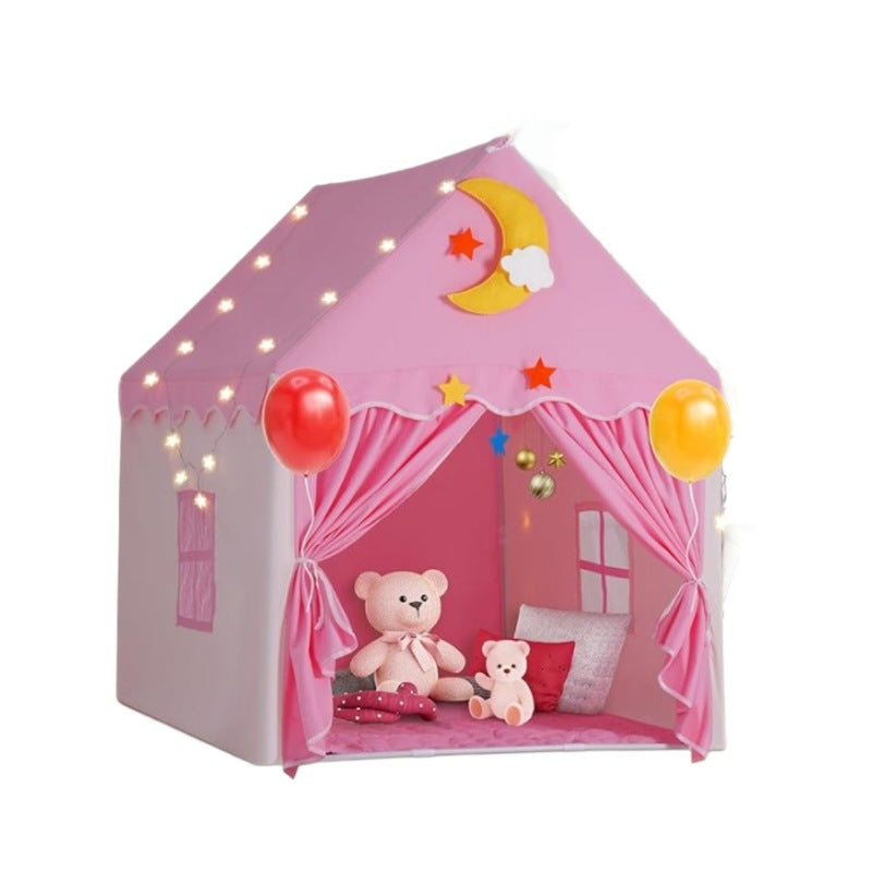 Little LuBan® Dream Castle - Premium Peach-Skin Princess Playhouse 小鲁班® 梦想城堡 - 高级桃皮绒公主游戏屋