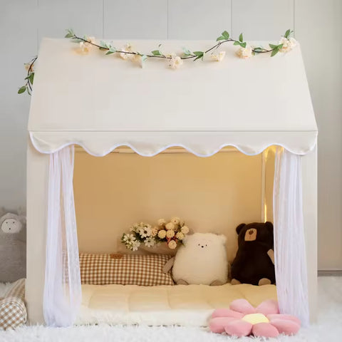 Wholesale Beige Kids Indoor Play Tent Girls Toy House for Party