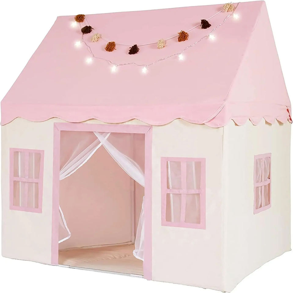 Polyester Inflatable Large Foldable Soft Indoor Children's Play Tent House with Windows for Kids