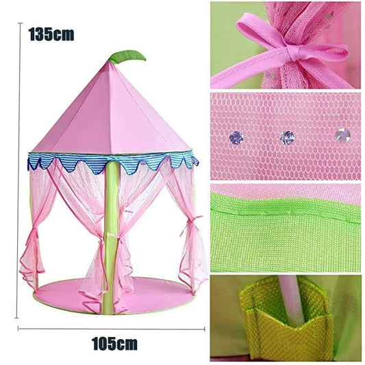 Princess Inspired Foldable Soft Toy Kids Playhouse Castle Tent for Children Indoor Outdoor Use