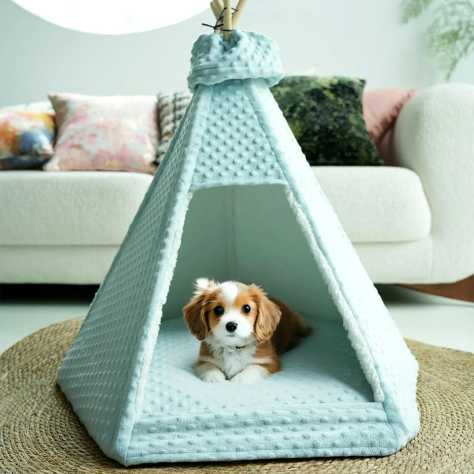 High Quality Semi-enclosed Teepee Pet Tent cat and Dog House Washed ,comfortable and Portable ,indoors &outdoors