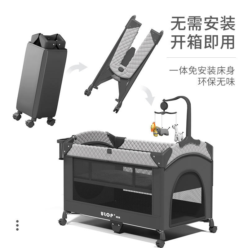 Wholesale Foldable Baby Playpen Side Door Portable Child Playard Travel Cot Safety Fence Laufstall Parc Bébé Cuna De Viaje