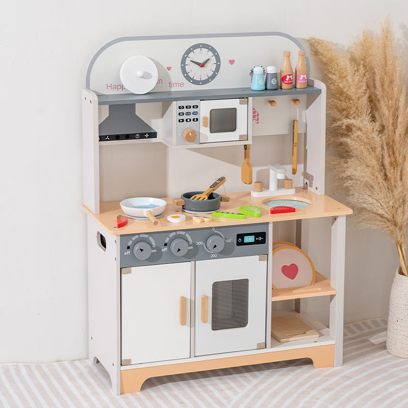 Wholesale Wooden Kitchen Toy Set Kids Pretend Cooking Role Play Accessories