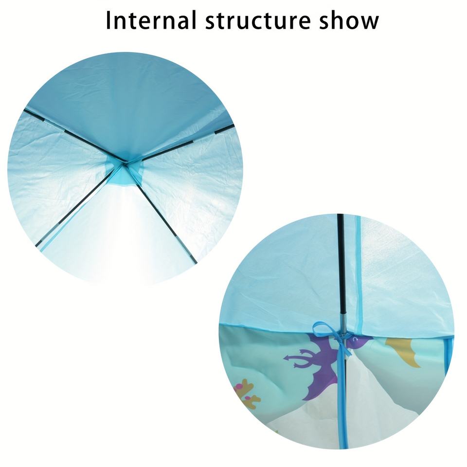Portable Cartoon Dinosaur Kids Tent House Indoor Foldable Playhouse for Boys Girls Birthday Gift
