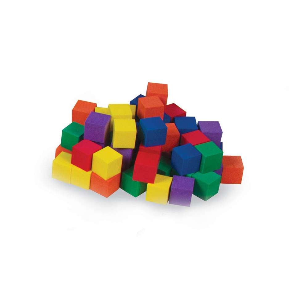 Wood Blocks, Counting Cubes for Kids Math, 1 Inch Blocks for Preschool Crafts, Early Math Manipulatives for Preschool,