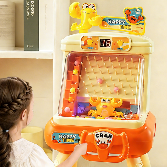 Bechotoy Montessori Cognition Crab Educational Plastic Catching Ball Machine Toys for Kids