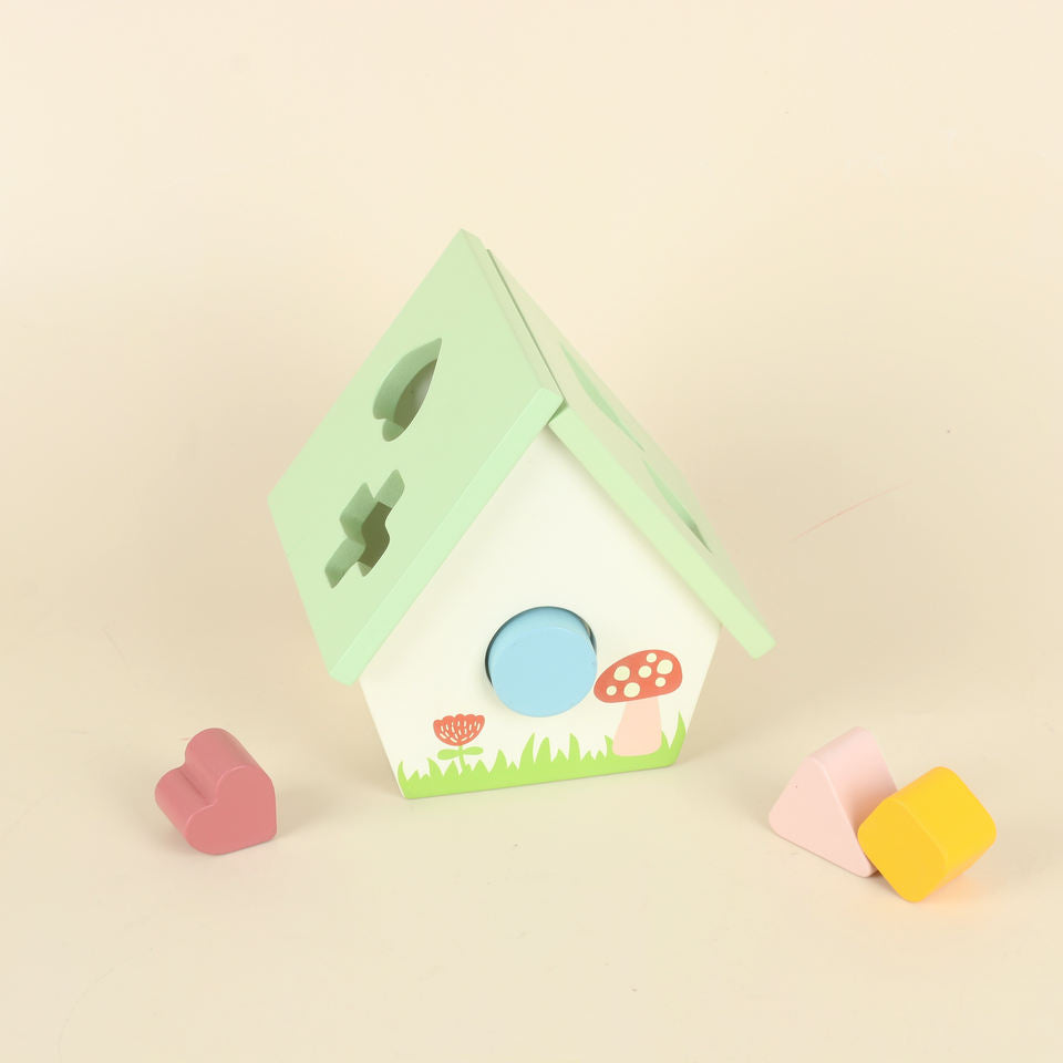 Wholesale Montessori Wooden Shape Sorting Cube Baby Geometry Learning Box