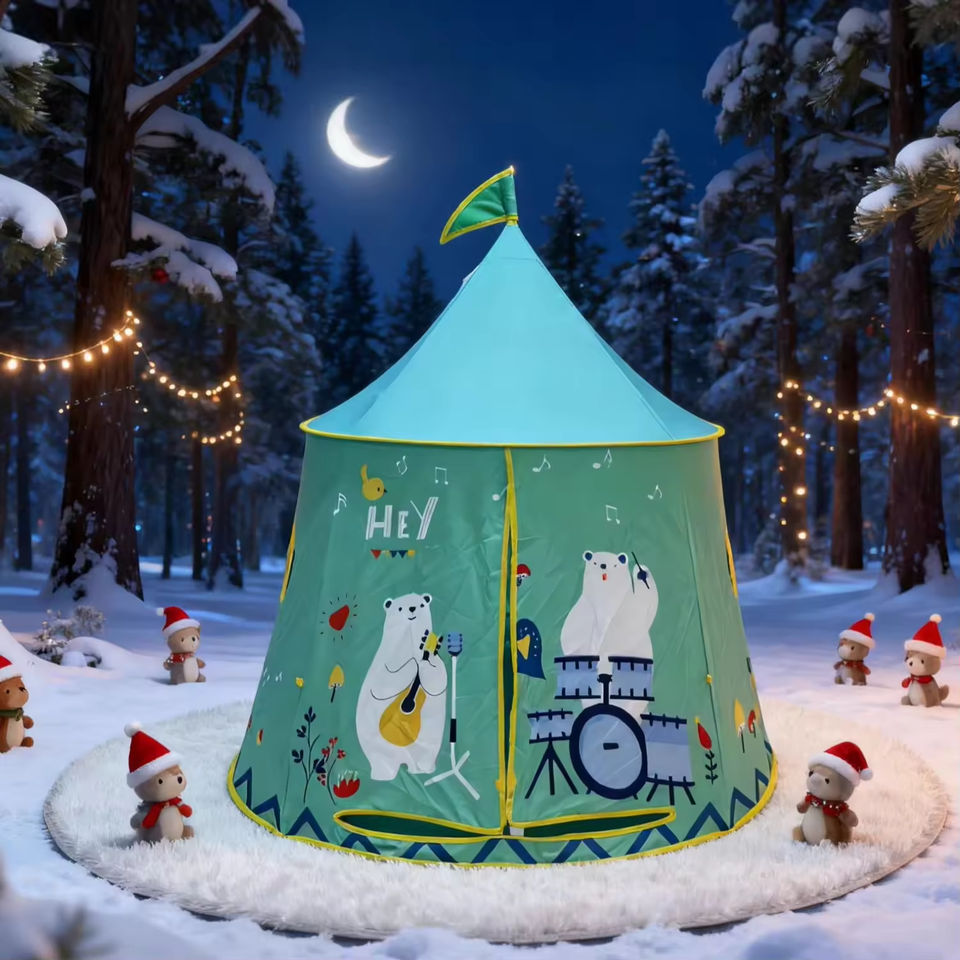 Kids Unisex Indoor Outdoor Princess Castle Play Tent Cartoon Foldable Portable Polyester Large