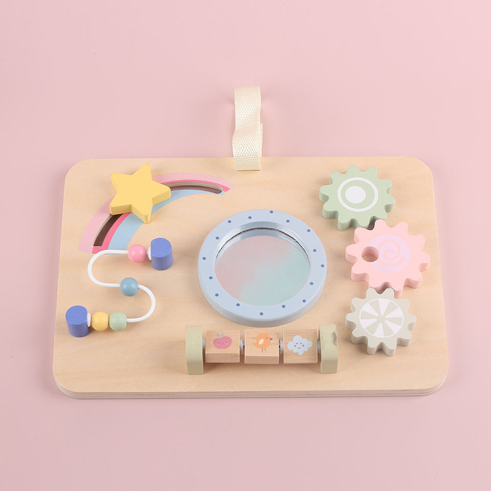 Wholesale Wooden Toddler Busy Board Montessori Sensory Activity Toy