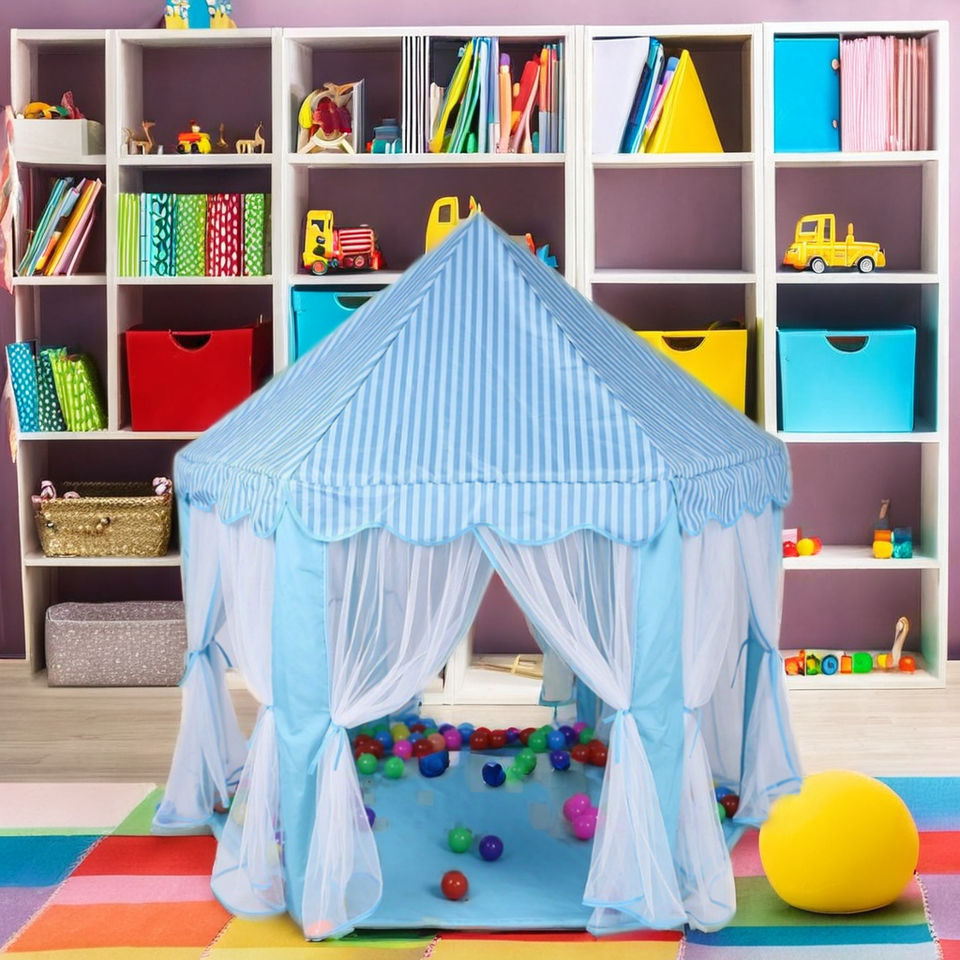 Portable Folding Princess Children Castle Playhouse Kid Gift Outdoor Children Play Tent