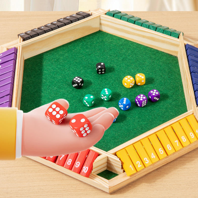 Wholesale Wooden Shut the Box Dice Board Game Math Learning Toy
