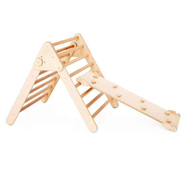 Wooden Montessori Climbing Arch Kids Indoor Playground Triangle Climber Frame