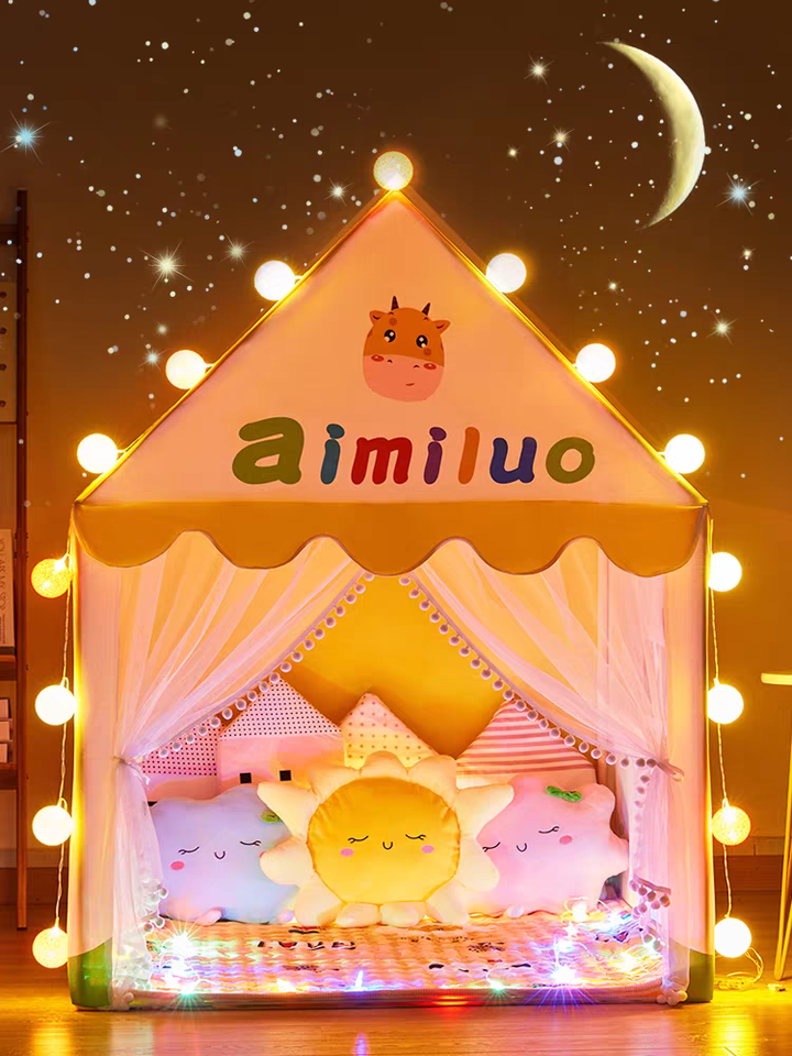 Portable Foldable Triangular Kids Play Tent Indoor/Outdoor Use Polyester Material for Kids Toddlers