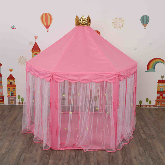Crown Princess Tent Girl Large Theater Children's Castle Game Tent With Star Light Toy Children's Indoor and Outdoor Games