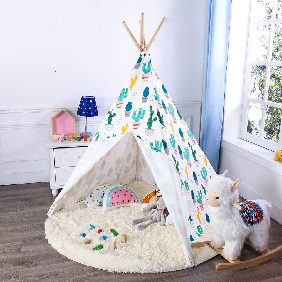 Outdoor Indoor Kids Little Bear Teepee Play Toy Tent for Children Gift
