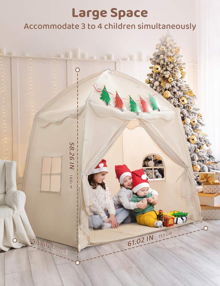 Wholesale Foldable Kids Sleeping Dome Play Tent Washable Polyester Cotton Teepee Bed Toy