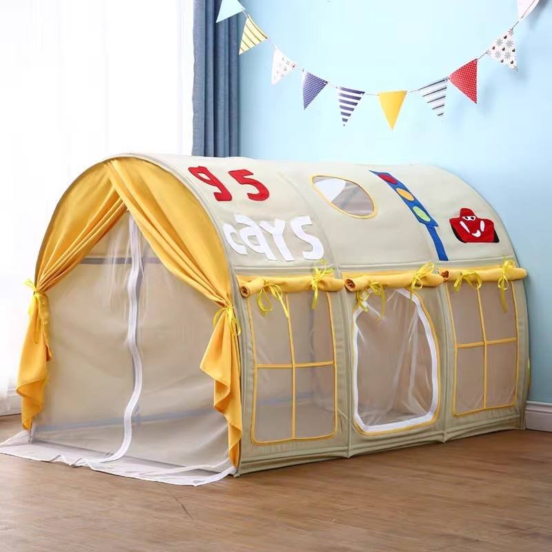 Sports Toy Indoor Summer Castle Bed Tent Anti-Dropping Anti-Mosquito Made of Polyester Material for Boys Girls Playhouse