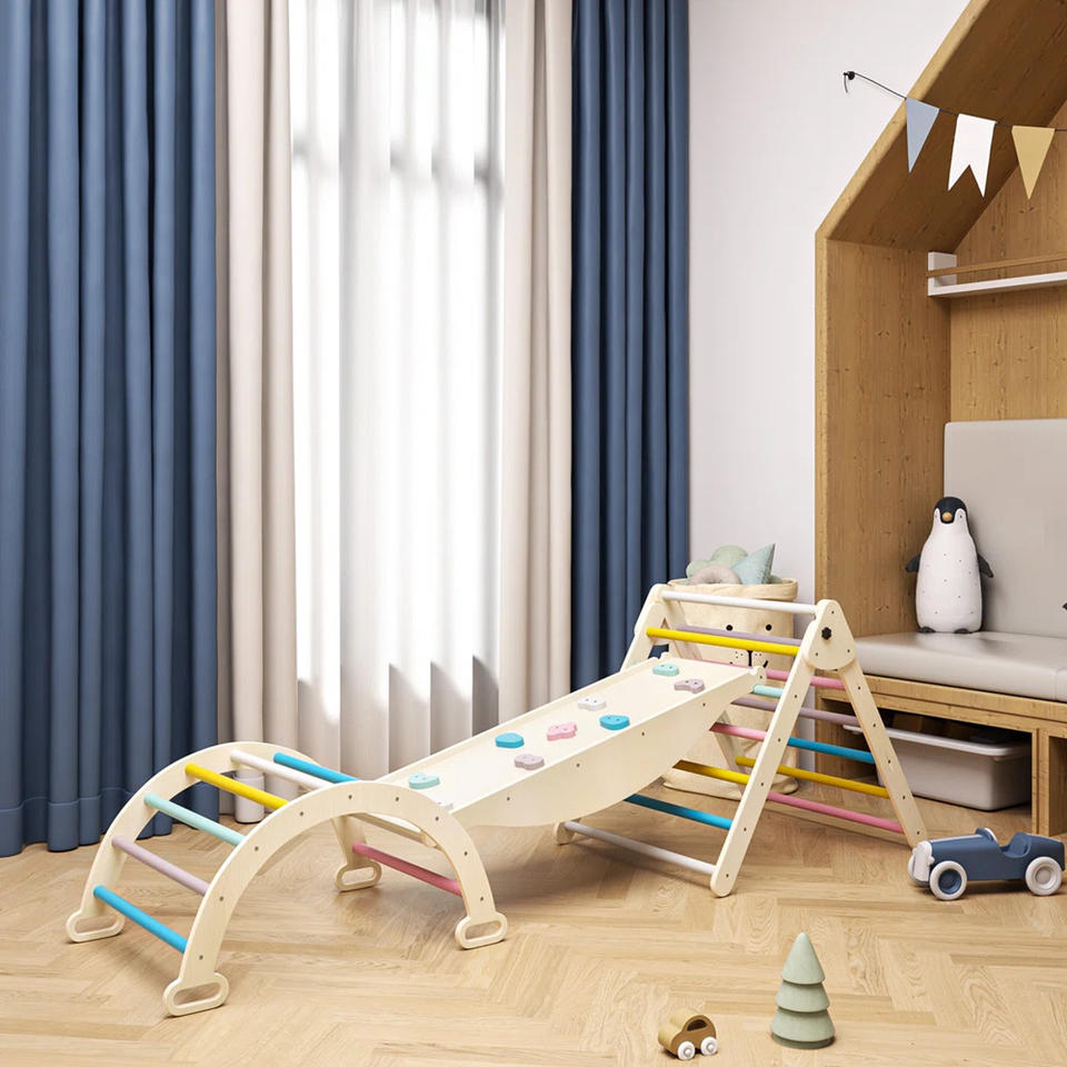 Large Outdoor Wood Climbing Frame for Children Indoor Climbers Play Structures