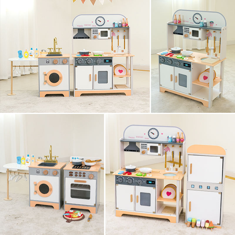 Wholesale Wooden Mini Cookware Set Montessori Pretend Kitchen Play Toy