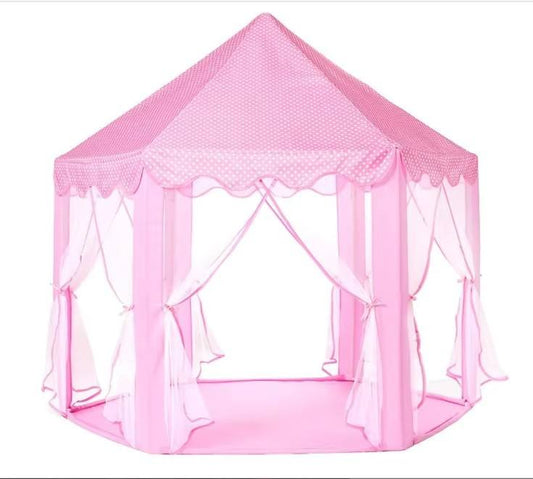 Princess Tent Playhouse Large Outdoor/Indoor Castle Toy with Star Lights Soft Polyester Toy for Kids Pink Large Large