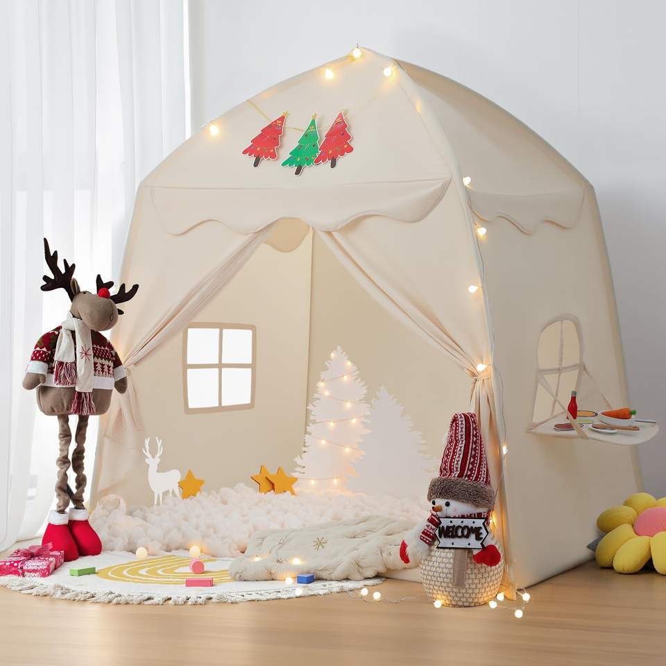 Wholesale Foldable Kids Sleeping Dome Play Tent Washable Polyester Cotton Teepee Bed Toy