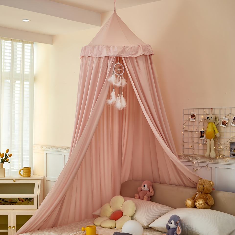 Princess Decor Canopy Bed Tent Luxury Mesh Bed Curtain for Girls Bedroom and Nursery Decor