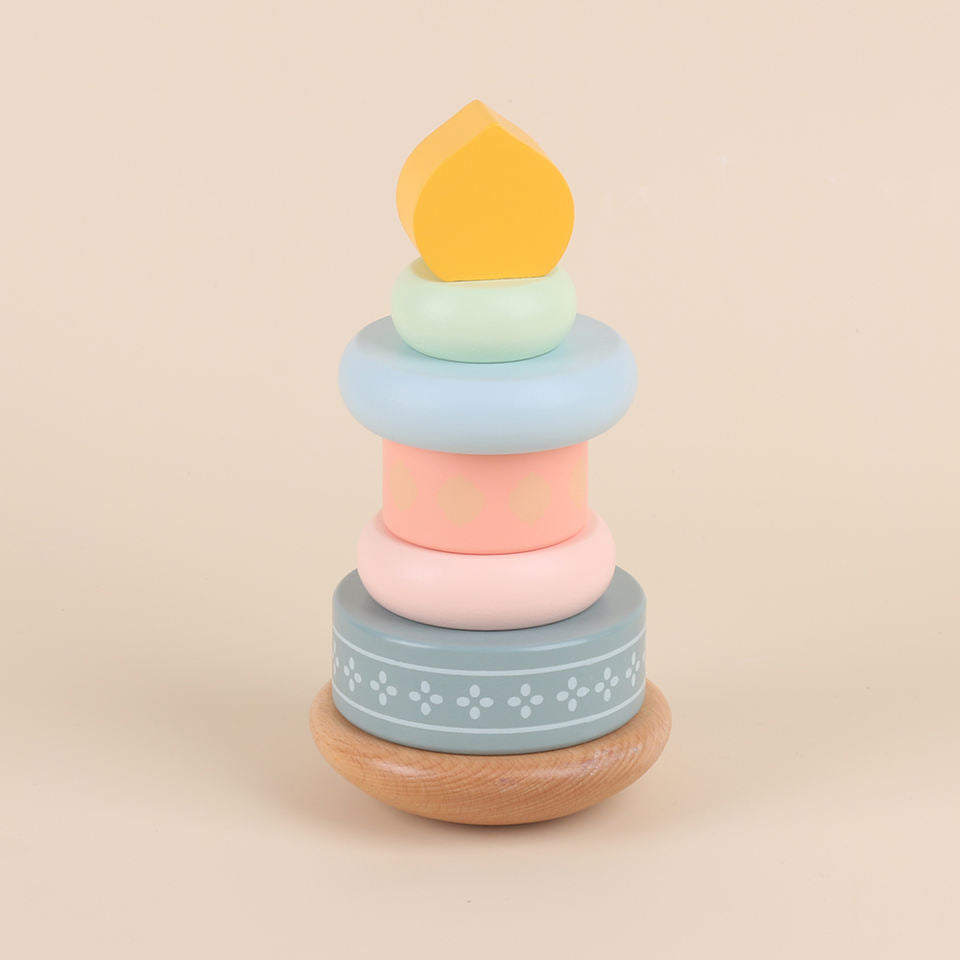 Wholesale Montessori Islamic Wooden Stacking Tower Toy Kids Sorting Nesting Educational Puzzle