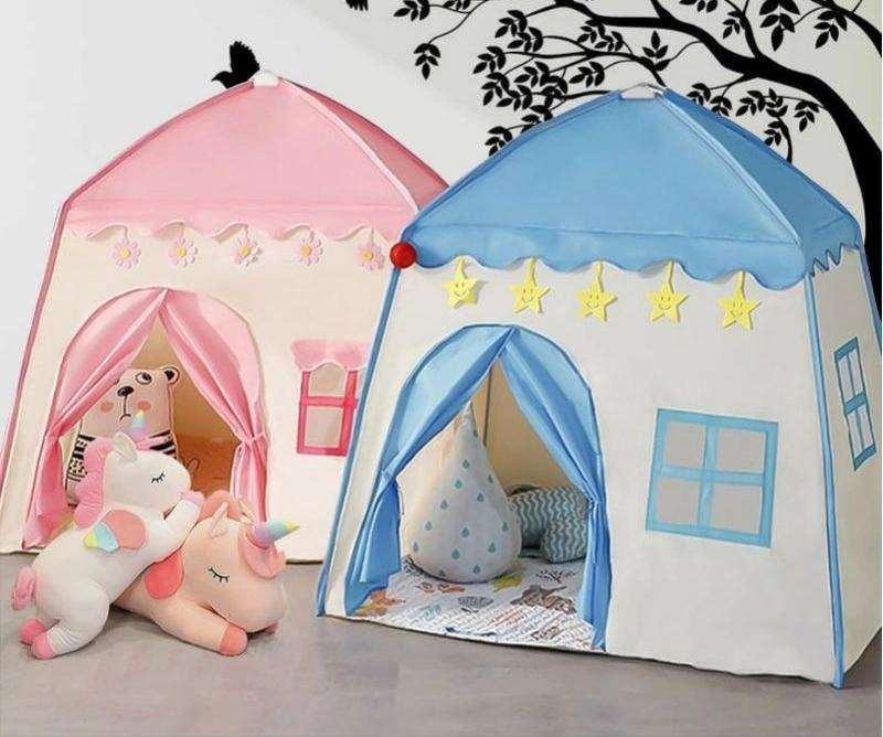 Indoor Outdoor Kids Play House Tent Foldable Easy Setup Polyester Sports Toy for Children 5-7 Years All Season
