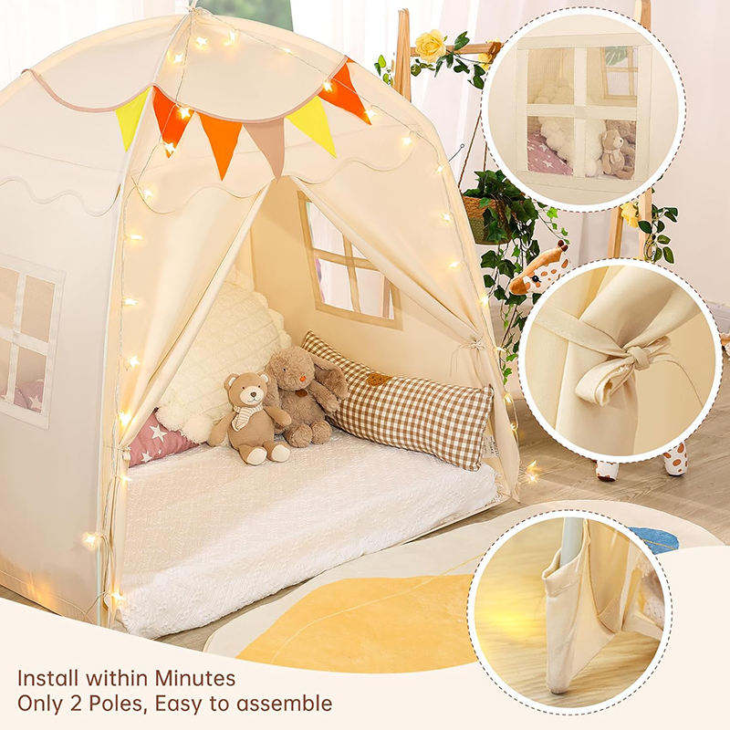 Indoor Kids Play Tent Children Sleeping Playhouse Toddlers Bed Tent Canopy for Girls and Boys House Gifts