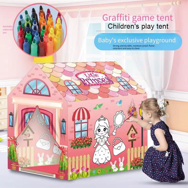 Wholesale Washable Coloring Play Tent Kids Art Craft Indoor Playhouse