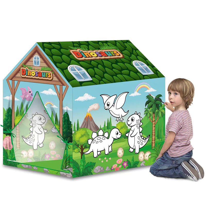 Wholesale Washable Coloring Play Tent Kids Art Craft Indoor Playhouse