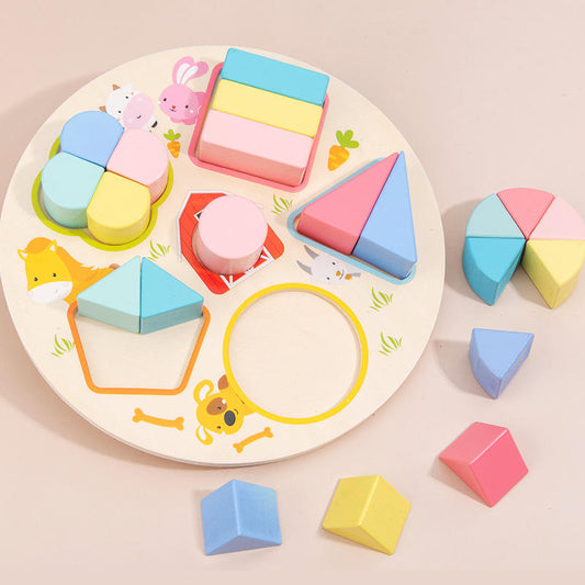 Wholesale Montessori Baby Blocks Game Wooden Preschool Stacking Educational Toy