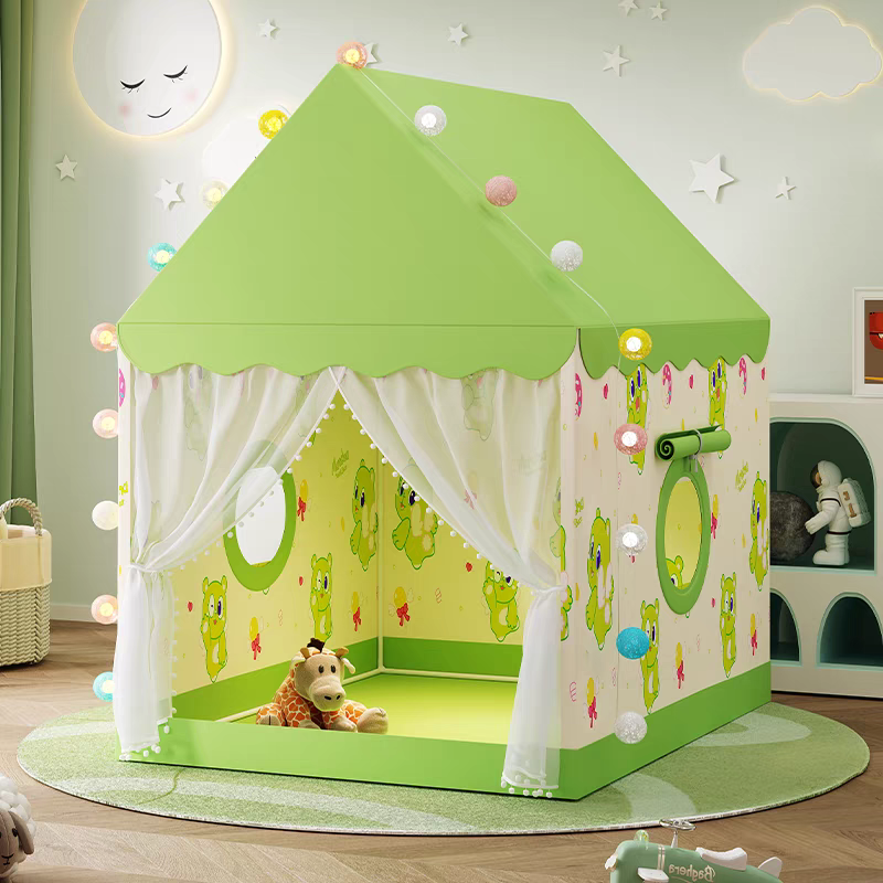 Portable Foldable Triangular Kids Play Tent Indoor/Outdoor Use Polyester Material for Kids Toddlers