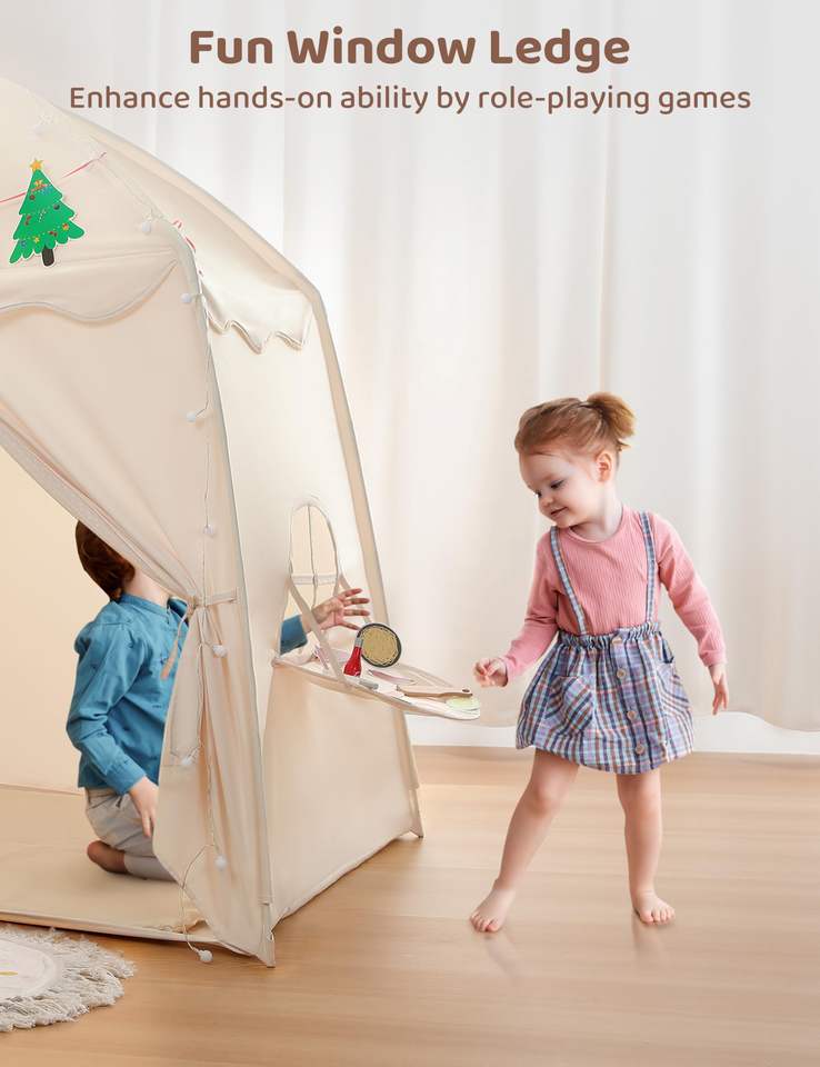 Wholesale Foldable Kids Sleeping Dome Play Tent Washable Polyester Cotton Teepee Bed Toy