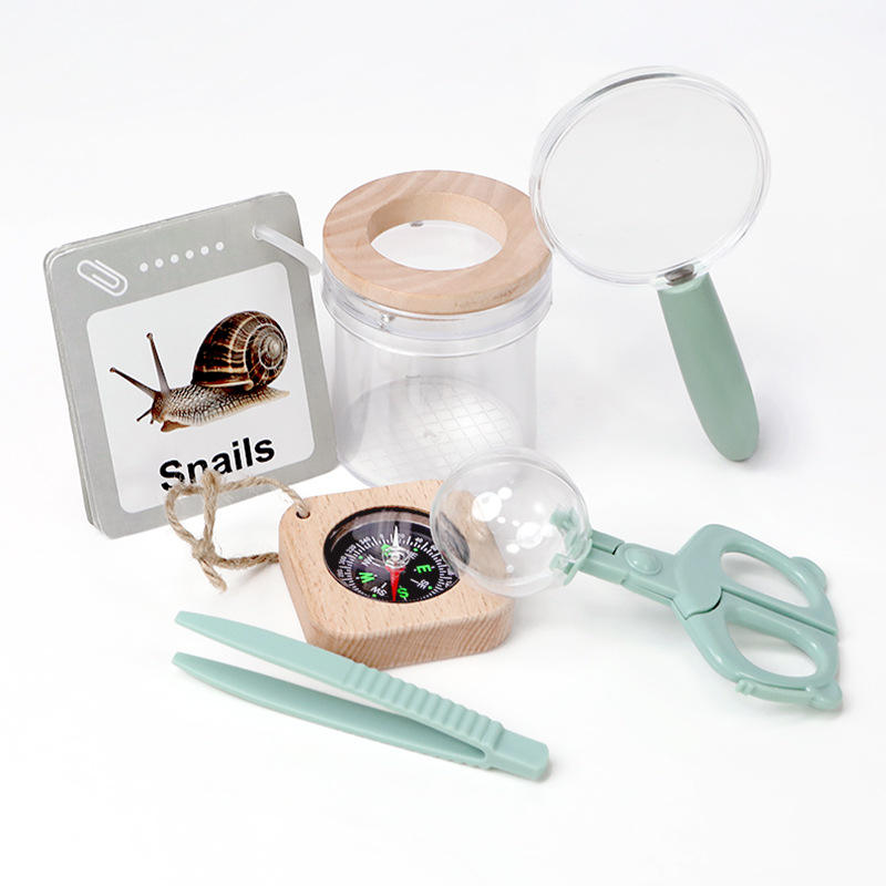 Wholesale Montessori Outdoor Explorer Kit Wooden Bug Catcher Nature Discovery Toy Set