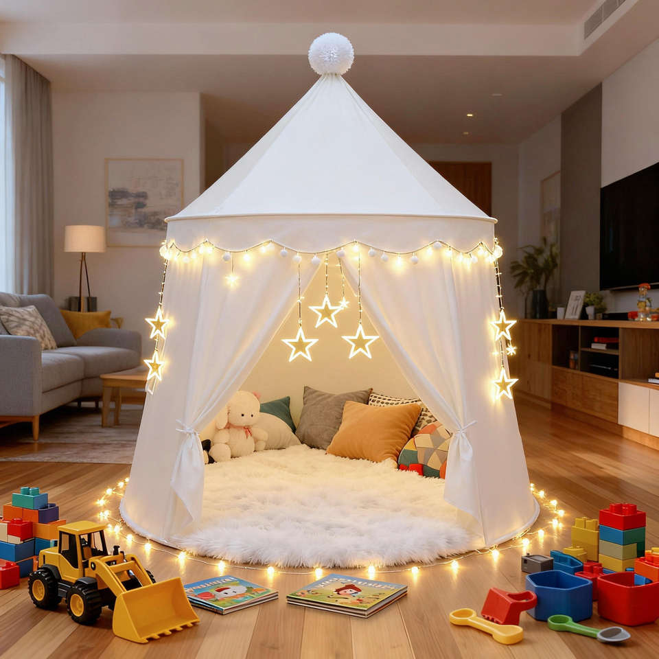 Factory Direct New Arrival Hot Sale Cylindrical Cone-Top Adorable Kids Tent Perfect for Family Fun & Play