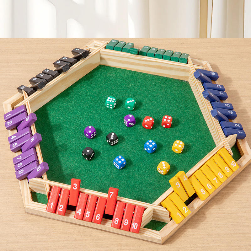 Wholesale Wooden Shut the Box Dice Board Game Math Learning Toy