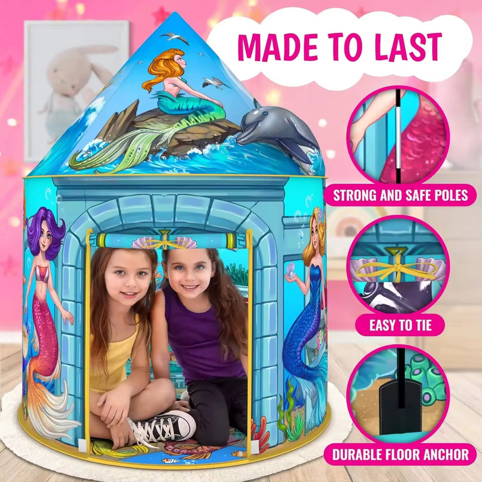 Wholesale Foldable Princess Castle Play Tent Colorful Kids Indoor Outdoor Playhouse for Girls