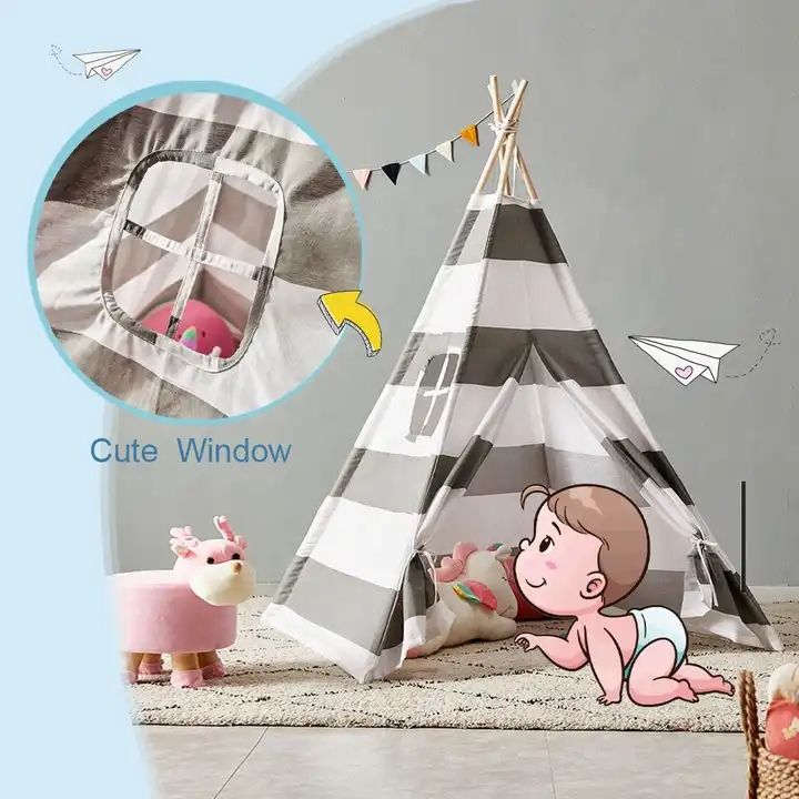Multicolor Options Cotton Beach Garden Indian Children's Tent Play Camping Teepee Indian Party Tent for Kid