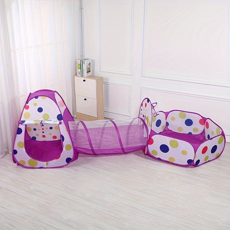 3 Piece Boys Kids Play Tent Set Baby Tunnel Playhouse Indoor Outdoor Activity Toy