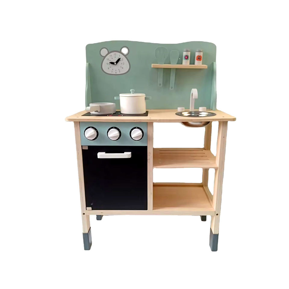 Wholesale Wooden Pretend Play Kitchen Set Kids Cooking Toy
